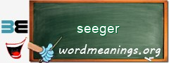 WordMeaning blackboard for seeger